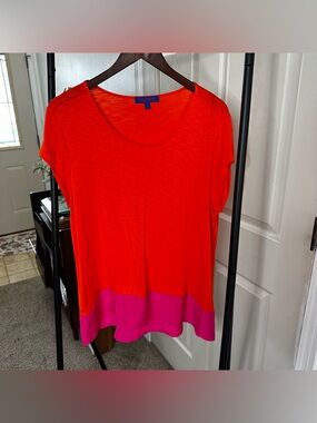 twiggy LONDON Red Tee with Pink Layered Hem 🛞